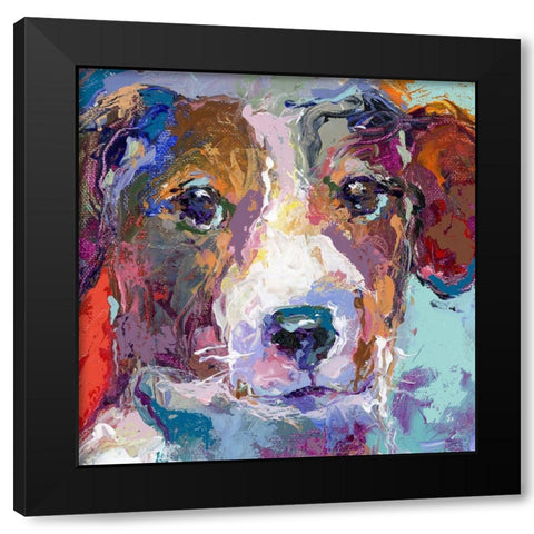 Terrier Black Modern Wood Framed Art Print by Wallich, Richard