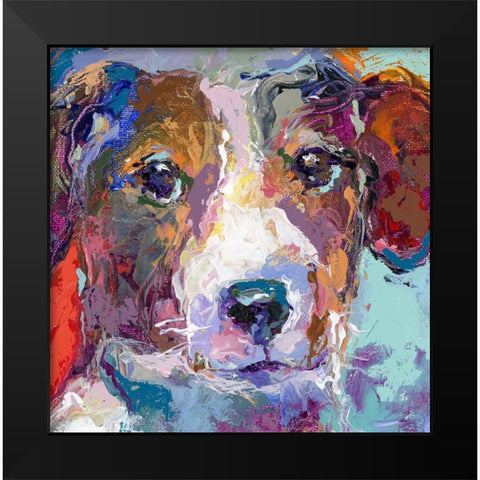 Terrier Black Modern Wood Framed Art Print by Wallich, Richard