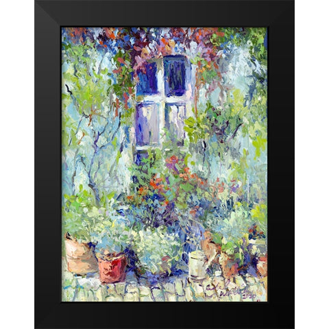 Flowers 6 Black Modern Wood Framed Art Print by Wallich, Richard