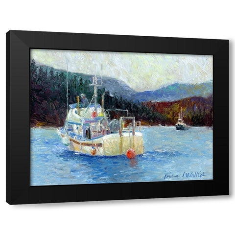 Raven Black Modern Wood Framed Art Print by Wallich, Richard