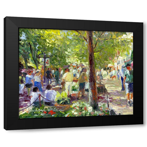 Massage Black Modern Wood Framed Art Print by Wallich, Richard