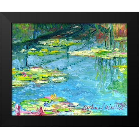 Lilies 6 Black Modern Wood Framed Art Print by Wallich, Richard