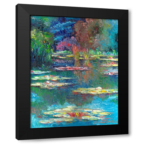 Lilies 5 Black Modern Wood Framed Art Print by Wallich, Richard
