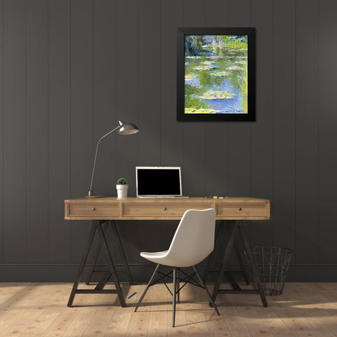 Lilies~1 Black Modern Wood Framed Art Print by Wallich, Richard