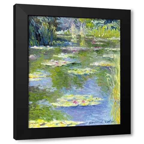 Lilies~1 Black Modern Wood Framed Art Print with Double Matting by Wallich, Richard