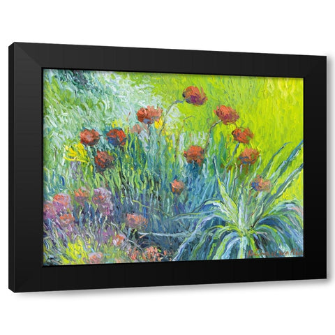 Art Flowers 1 Black Modern Wood Framed Art Print by Wallich, Richard