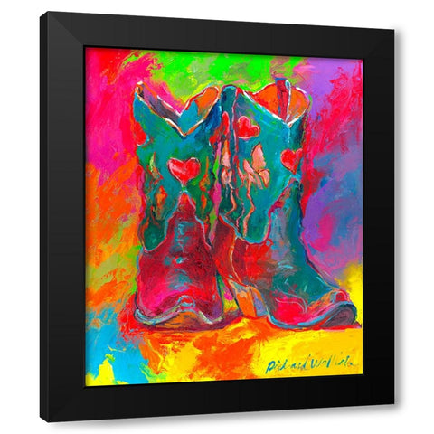 Boots Black Modern Wood Framed Art Print by Wallich, Richard