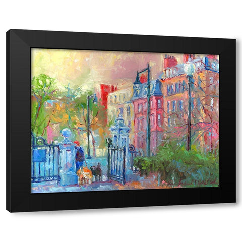 Boston Black Modern Wood Framed Art Print by Wallich, Richard