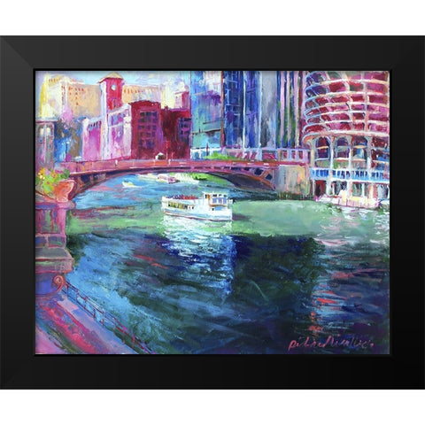 Chicago 2 Black Modern Wood Framed Art Print by Wallich, Richard