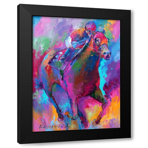 Horse 1 Black Modern Wood Framed Art Print by Wallich, Richard