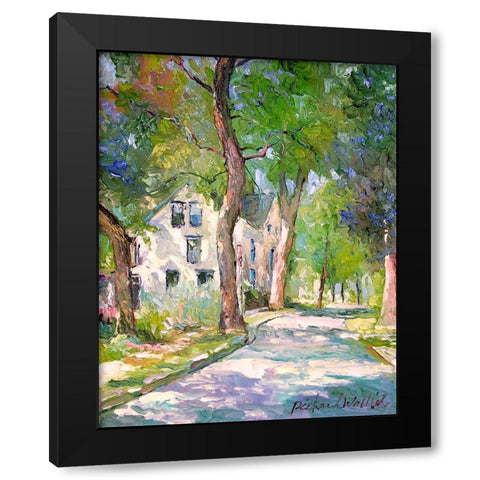 House Black Modern Wood Framed Art Print by Wallich, Richard