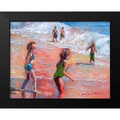 Kids 1 Black Modern Wood Framed Art Print by Wallich, Richard