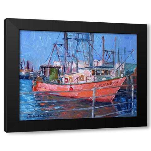 Laura Black Modern Wood Framed Art Print with Double Matting by Wallich, Richard