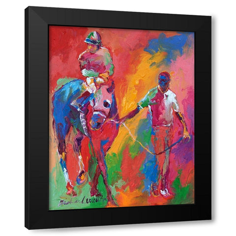 Paddock Black Modern Wood Framed Art Print with Double Matting by Wallich, Richard