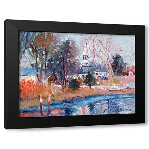St. Paul Black Modern Wood Framed Art Print with Double Matting by Wallich, Richard