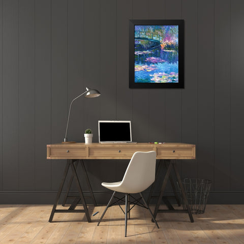 Lilies 1A Black Modern Wood Framed Art Print by Wallich, Richard