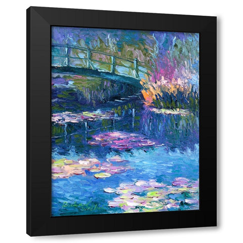 Lilies 1A Black Modern Wood Framed Art Print by Wallich, Richard