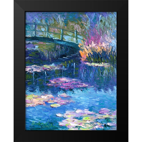 Lilies 1A Black Modern Wood Framed Art Print by Wallich, Richard