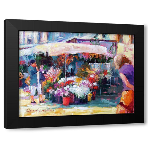 Flowers 2 Black Modern Wood Framed Art Print with Double Matting by Wallich, Richard