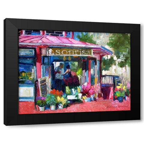 Sonrisa Black Modern Wood Framed Art Print by Wallich, Richard