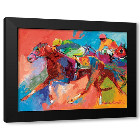 Horse 3 Black Modern Wood Framed Art Print by Wallich, Richard