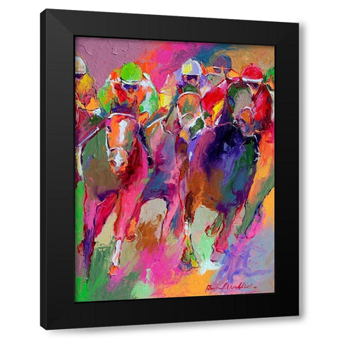 Race 5 Black Modern Wood Framed Art Print with Double Matting by Wallich, Richard