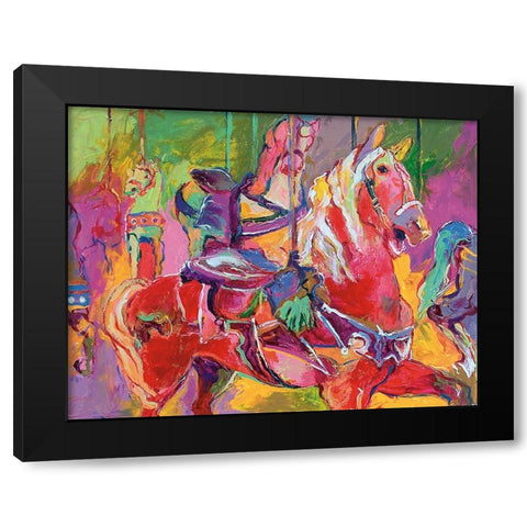 Carousel Black Modern Wood Framed Art Print with Double Matting by Wallich, Richard