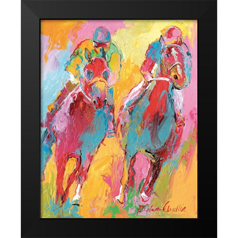 Roses Black Modern Wood Framed Art Print by Wallich, Richard