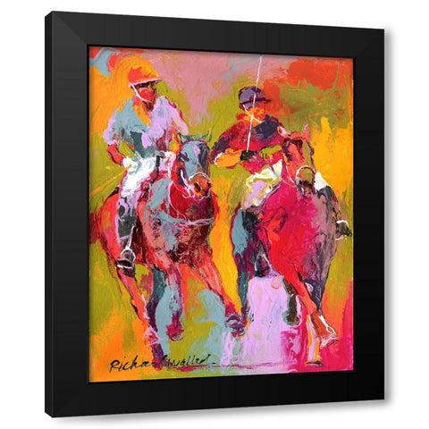 Polo Black Modern Wood Framed Art Print with Double Matting by Wallich, Richard