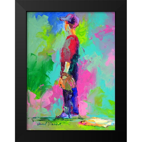 Firstbase Black Modern Wood Framed Art Print by Wallich, Richard