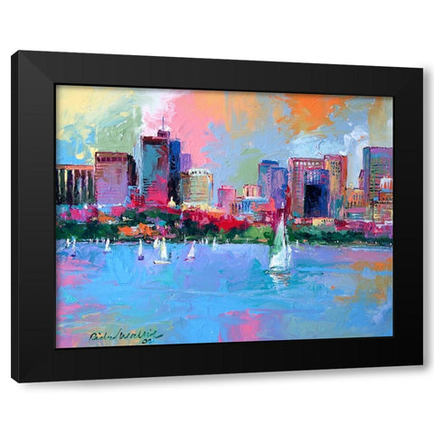 Boston 3 Black Modern Wood Framed Art Print by Wallich, Richard