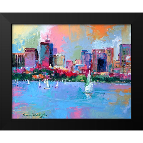 Boston 3 Black Modern Wood Framed Art Print by Wallich, Richard