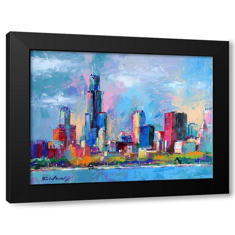 Chicago 5 Black Modern Wood Framed Art Print by Wallich, Richard