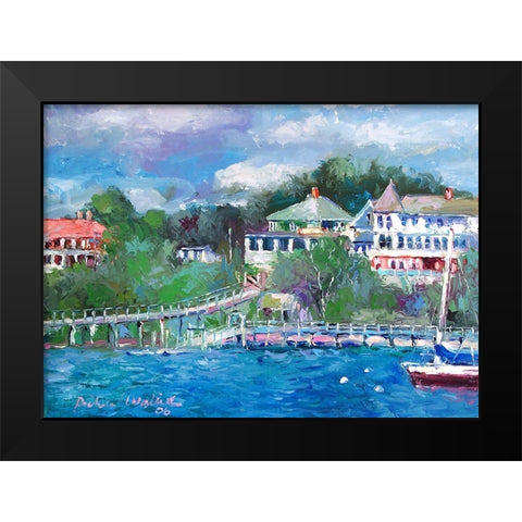 Peaks Black Modern Wood Framed Art Print by Wallich, Richard