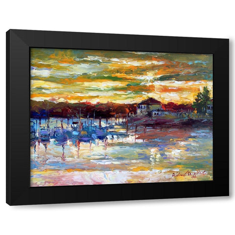 Saco10 Black Modern Wood Framed Art Print with Double Matting by Wallich, Richard