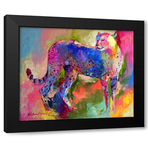 Cheetah 2 Black Modern Wood Framed Art Print by Wallich, Richard