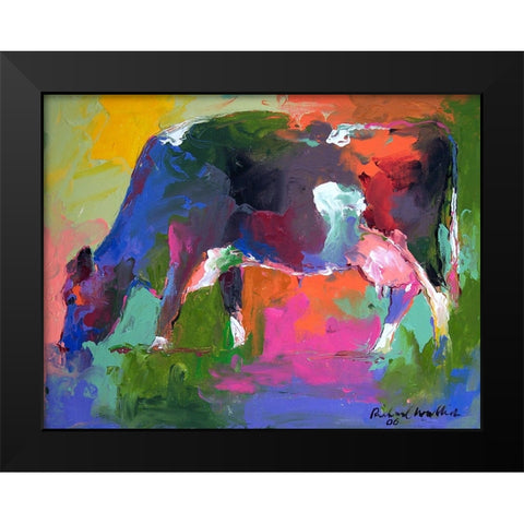 Cow 2 Black Modern Wood Framed Art Print by Wallich, Richard