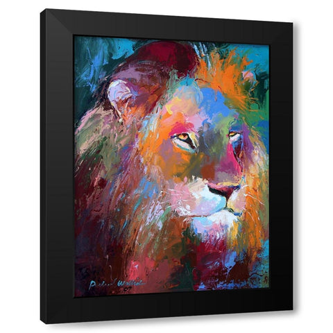 Lion 4 Black Modern Wood Framed Art Print with Double Matting by Wallich, Richard