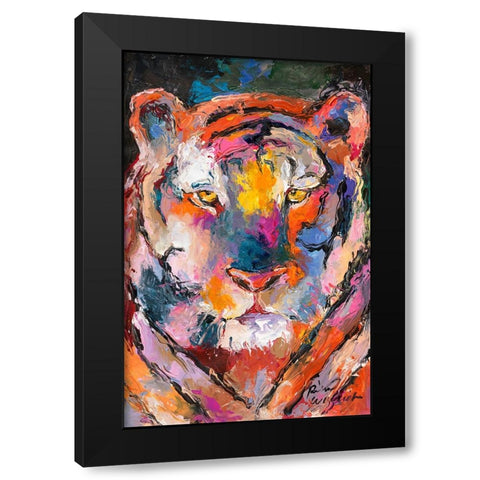 Tiger 1 Black Modern Wood Framed Art Print with Double Matting by Wallich, Richard