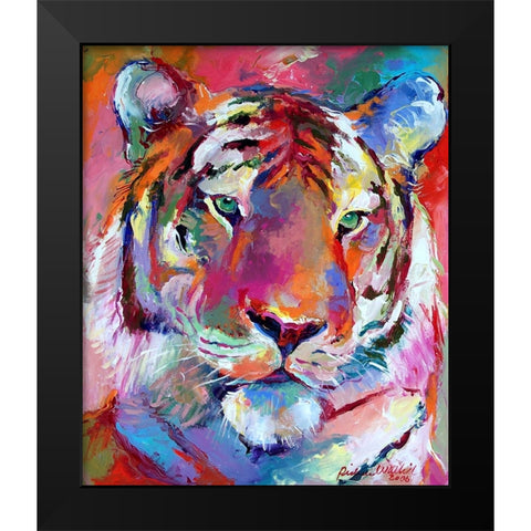 Tiger 4 Black Modern Wood Framed Art Print by Wallich, Richard