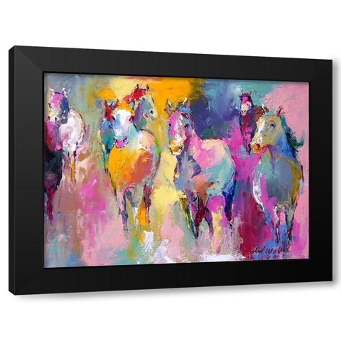 Wild Black Modern Wood Framed Art Print with Double Matting by Wallich, Richard
