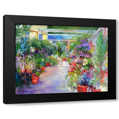 Flower Black Modern Wood Framed Art Print by Wallich, Richard