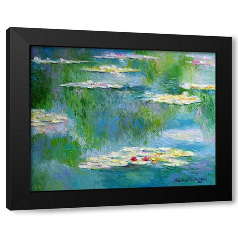 Lilies Black Modern Wood Framed Art Print with Double Matting by Wallich, Richard