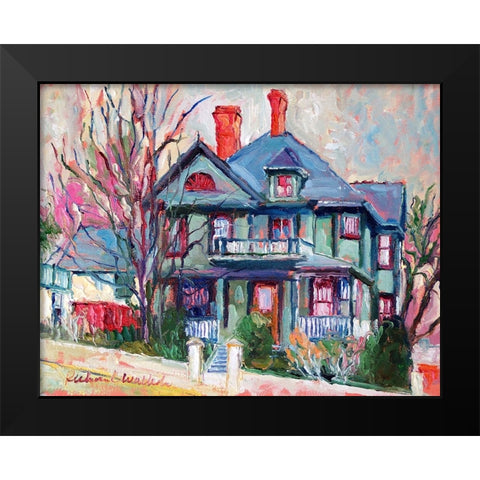 Green House Black Modern Wood Framed Art Print by Wallich, Richard