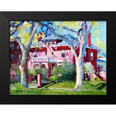 Mansion 1 Black Modern Wood Framed Art Print by Wallich, Richard