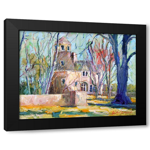 Tan House Black Modern Wood Framed Art Print with Double Matting by Wallich, Richard