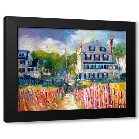 Path Black Modern Wood Framed Art Print by Wallich, Richard