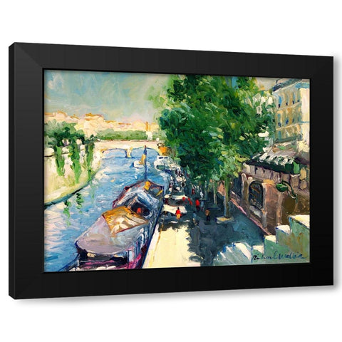 Paris 2 Black Modern Wood Framed Art Print by Wallich, Richard