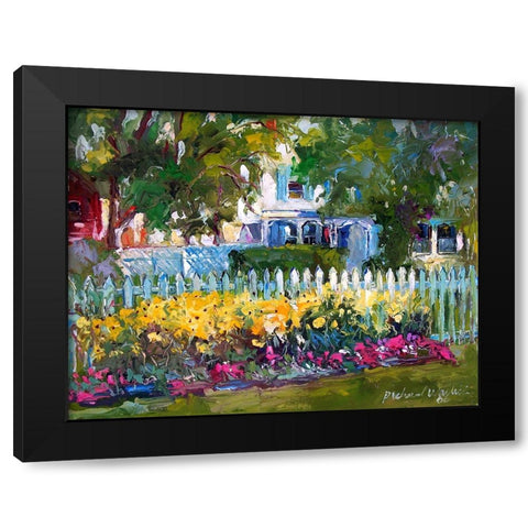 Flower Garden Black Modern Wood Framed Art Print with Double Matting by Wallich, Richard