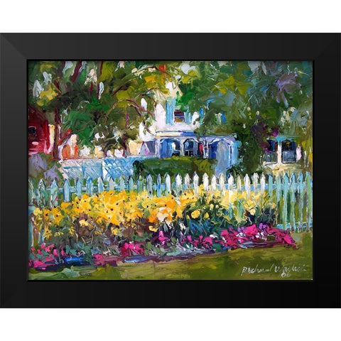 Flower Garden Black Modern Wood Framed Art Print by Wallich, Richard